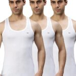 Lux Cozi Men's White Cotton Vest (Pack of 3)